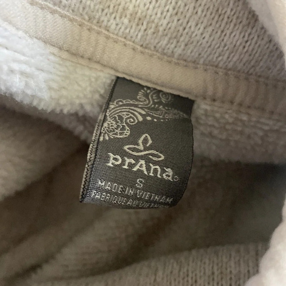 Prana Tri Thermal Threads Tunic Hoodie Size S Heathered Cream - Picture 6 of 8